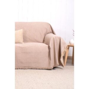 Monochrome chenille throws for armchair NAF NAF Highline Dk Beige 358-135