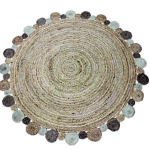 PAVIA SILVER NATURAL ROUND jute