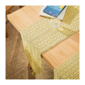 Gofis Home Ράνερ Πλεκτό Chrochet 019 37 Spring Green 32x160εκ.